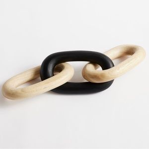 Pottery Barn Black Artists+DG Collab Family Bond Wooden Links Decorative…